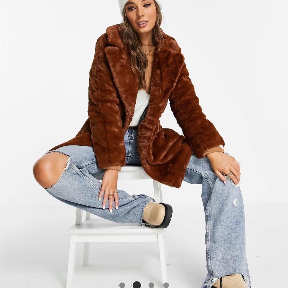Cozy Women's Teddy Jacket in Warm Brown